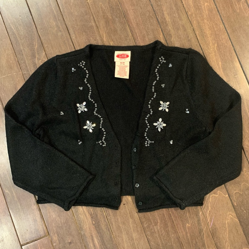Beaded crop cardigan